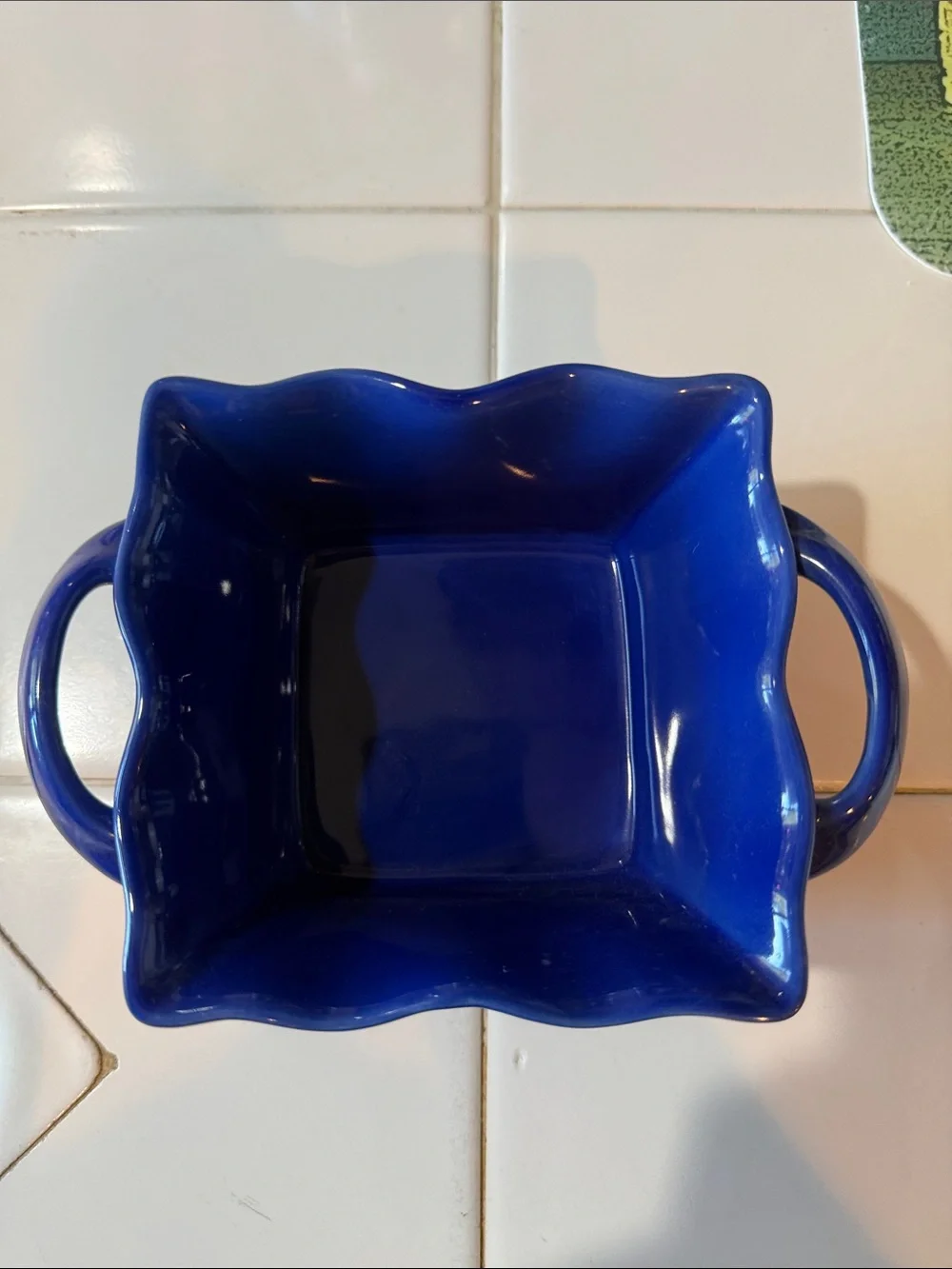 4 Cordon Bleu Porcelain Ramekin Baking Dishes With Handles Wavy Edge New